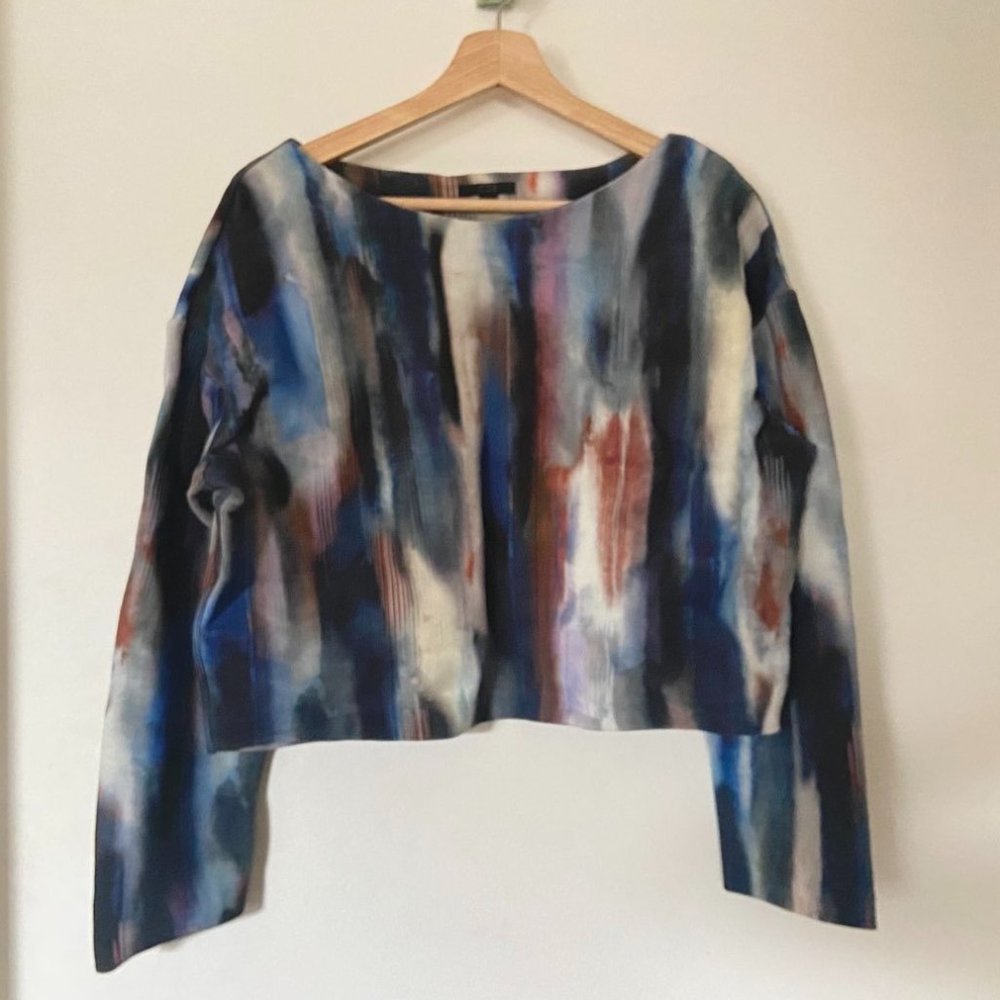 COS structured multicolor abstract longsleeve top